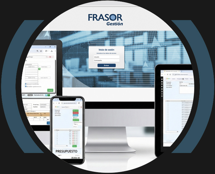 Software de gestión Frasor Gestión con facturación Veri*factu en varios dispositivos